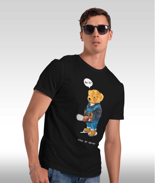 Мъжка тениска с щампа Мечета Do it